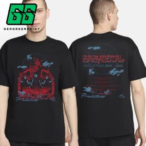 Babymetal World Tour 2024-2025 Australia Merchandise KingSlayer Tee Two Sides Unisex T-Shirt