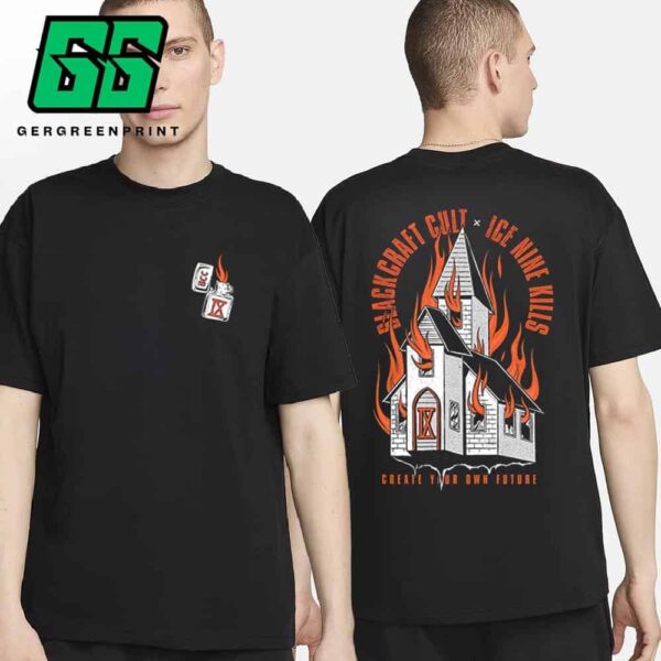 Blackcraft x Ice Nine Kills Burning Church Tee Merchandise Limited Two Sides Unisex T-Shirt