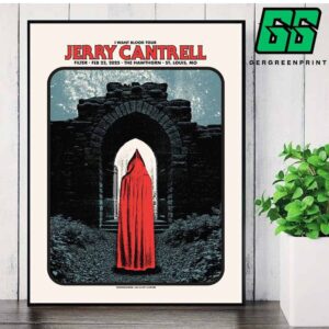 Jerry Cantrell I Want Blood Tour 2025 At The Hawthorn St Louis MO On February 22nd 2025 Home Decor Poster Canvas