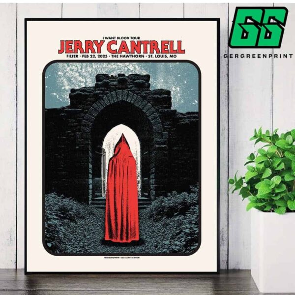 Jerry Cantrell I Want Blood Tour 2025 At The Hawthorn St Louis MO On February 22nd 2025 Home Decor Poster Canvas