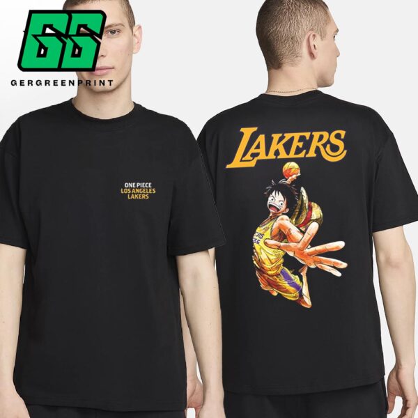 Los Angeles Lakers x One Piece Game Night Collab Tee Two Sides Unisex T-Shirt